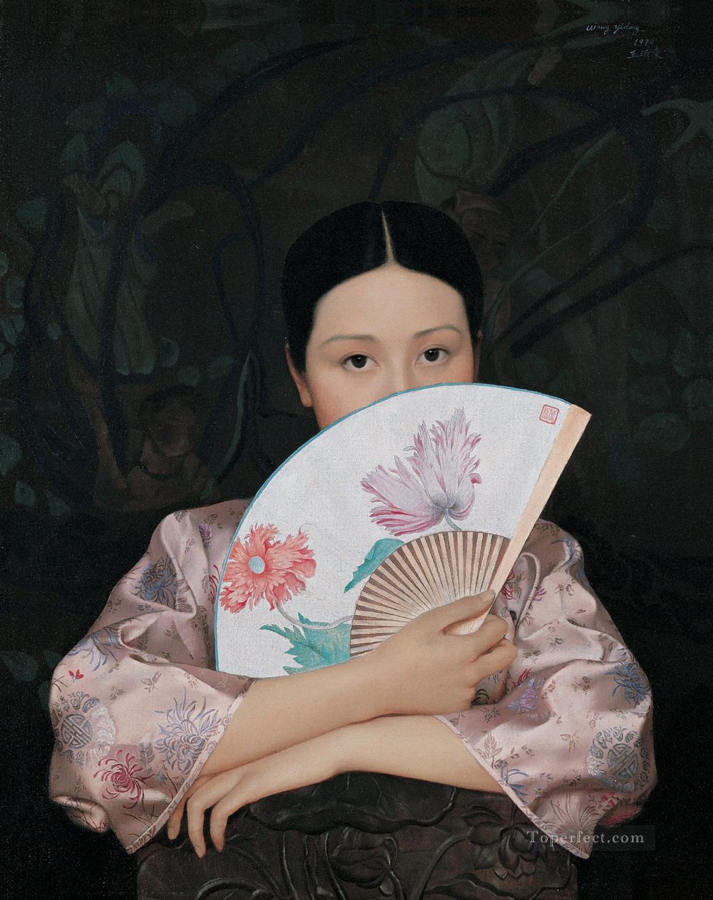 Spring and Fan WYD Chinese Girls Oil Paintings